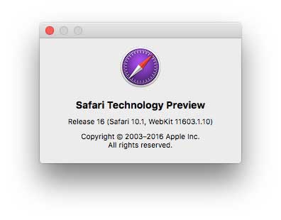 Safari Technology Preview 16