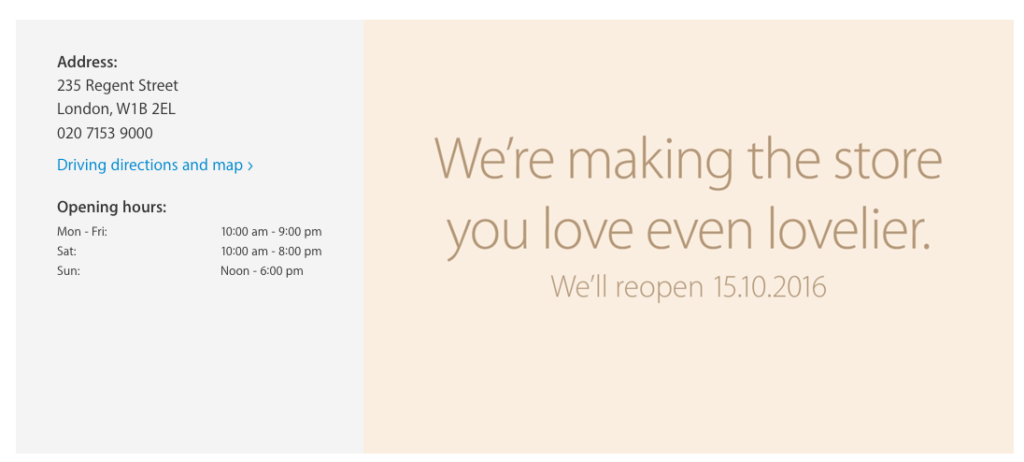 apple store regent street