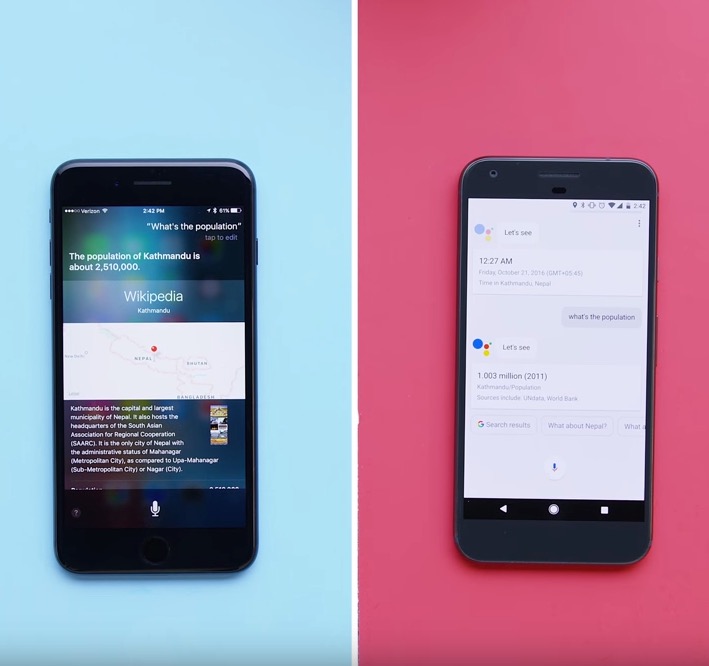 Siri contro Google Assistant