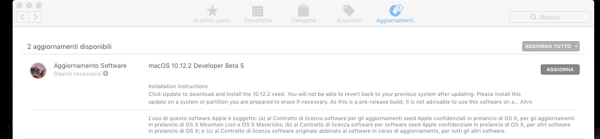 Quinta beta macOS 10.12.2