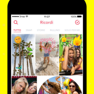 snapchat iphone interfaccia