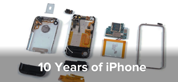 10 anni di iPhone primo iphone smontato