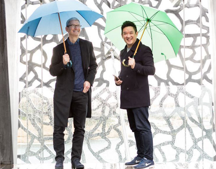 Tim Cook e Jean-Claude Luong al Mucem