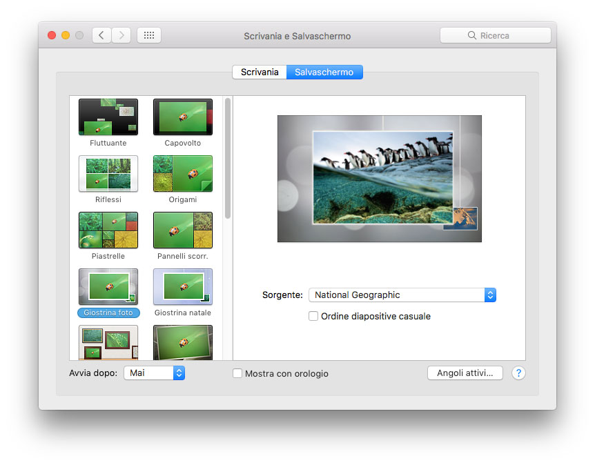 persistenza delle immagini salvaschermo