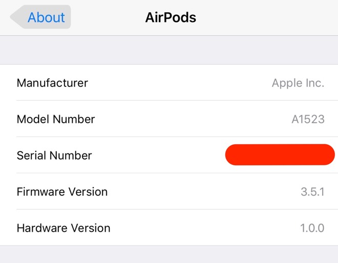 airpods firmware 351