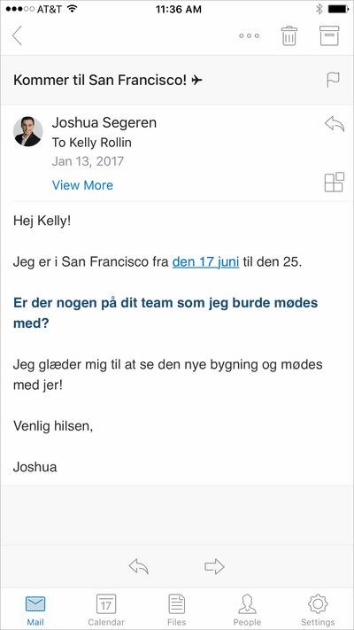 outlook iOS componenti aggiuntivi