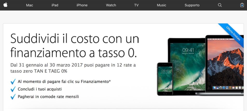 tasso zero apple 2017