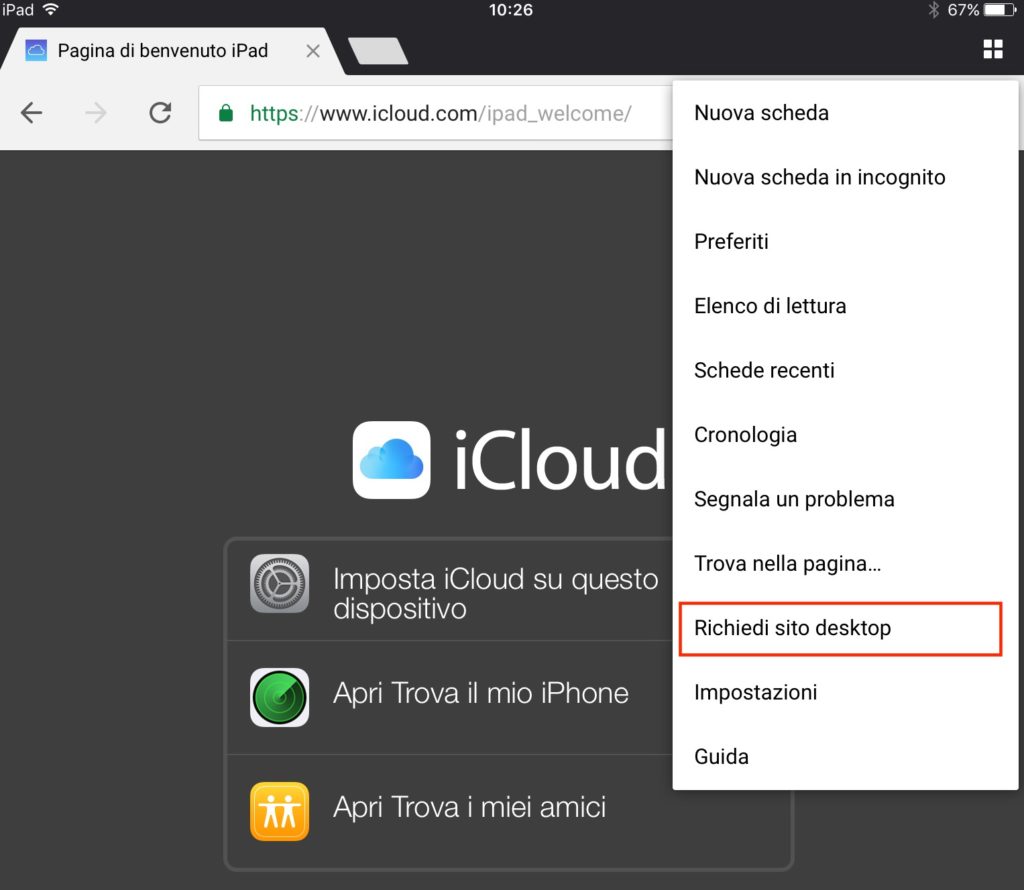 utilizzare iCloud da iPhone