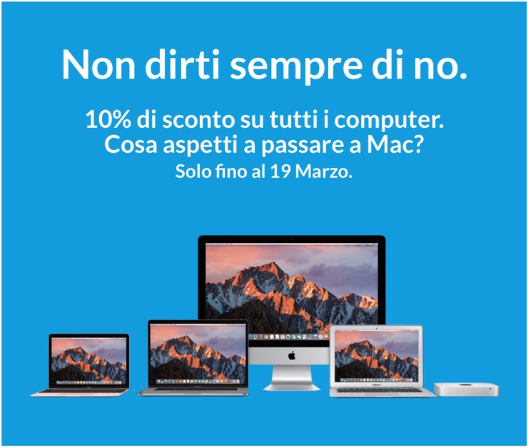 r-store sconto 10 tutti mac