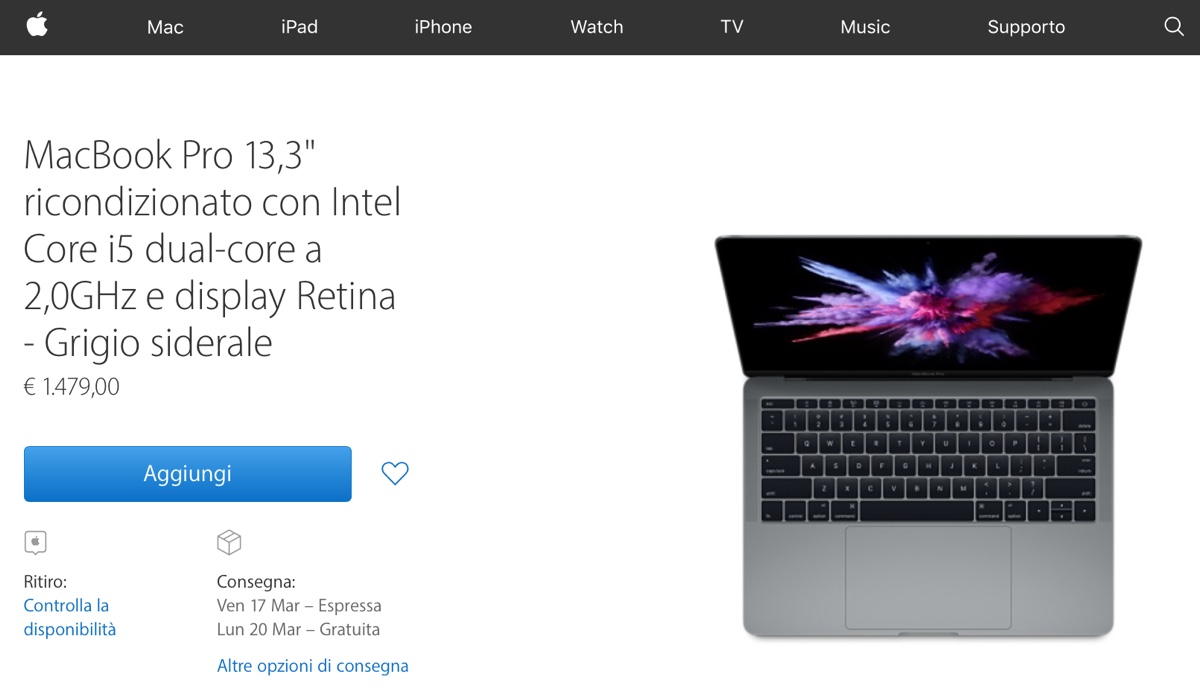 macbook pro 2016 ricondizionati 2