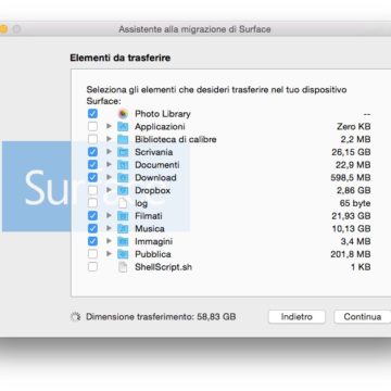 migrare da Mac a Surface 4