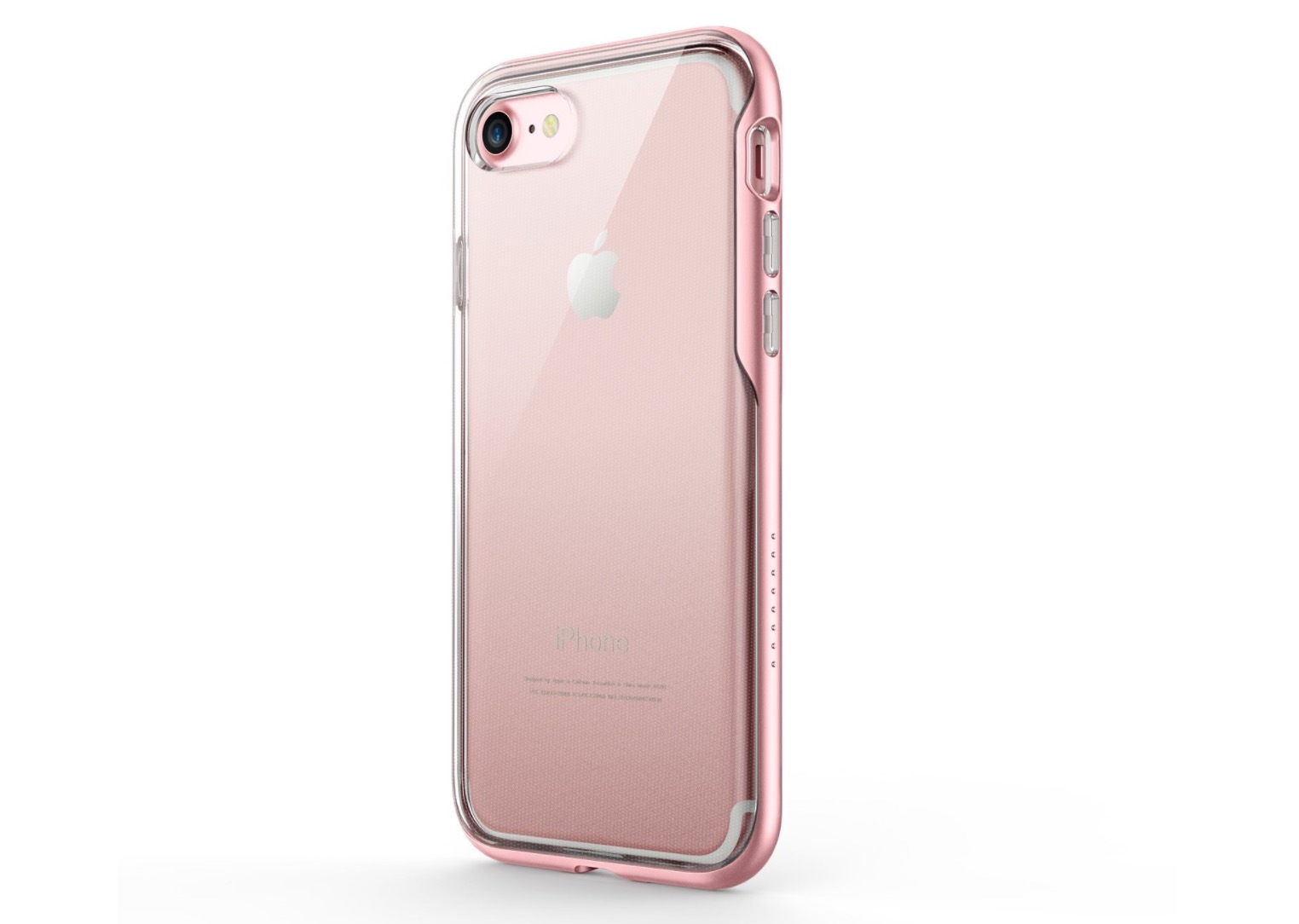 Cover in silicone con cornice in metallo per iPhone 7 rosa, sconto ...