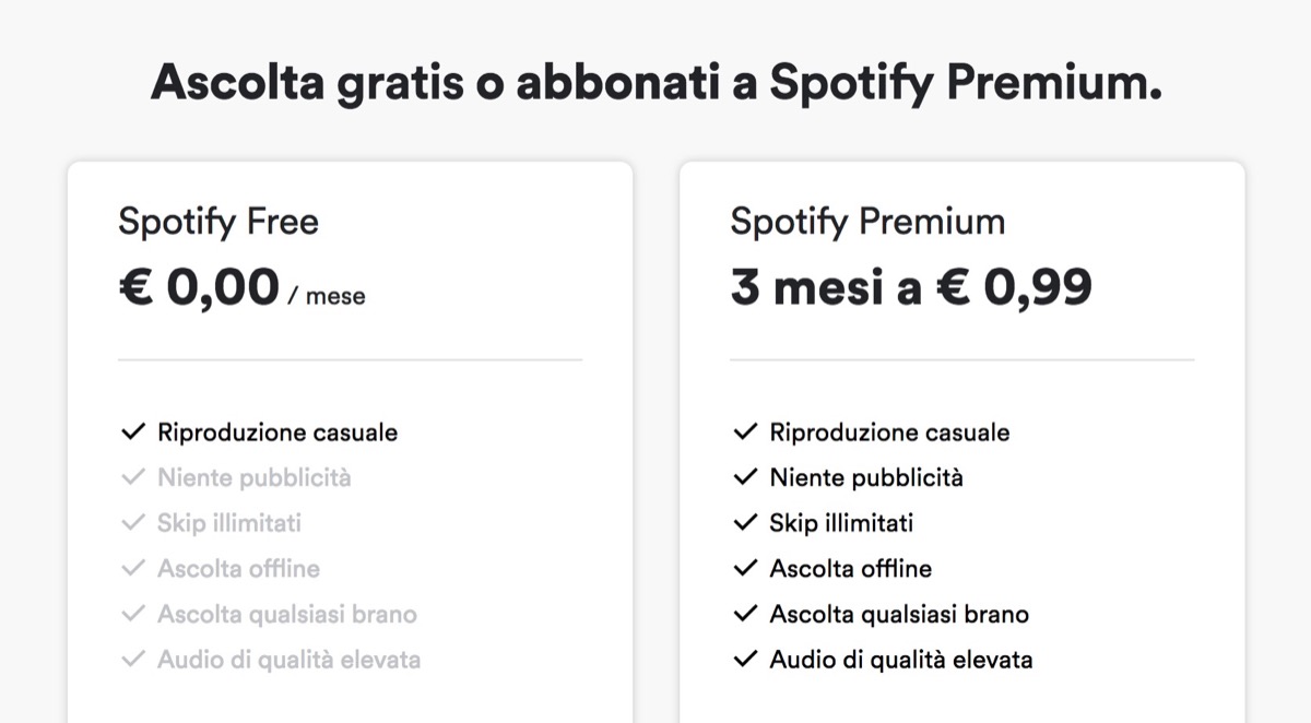 Spotify Premium per 3 mesi a 0,99 euro: ritorna l’offerta estiva
