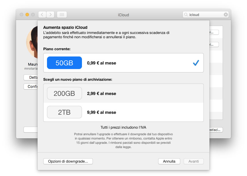 Icloud Via Il Piano Di Archiviazione Da 1tb Al Suo Posto Quello Da 2tb Macitynet It