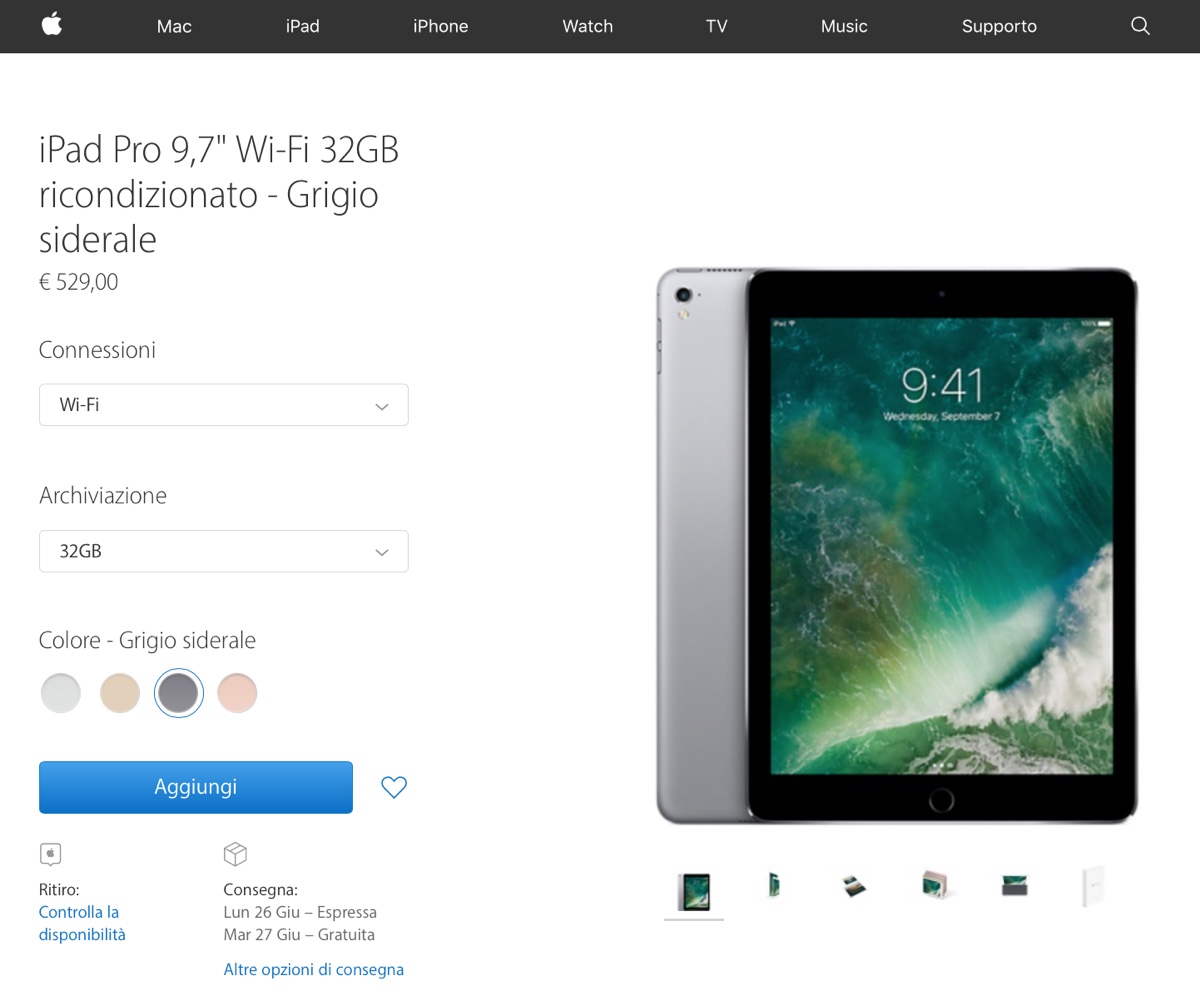 ipad pro ricondizionati