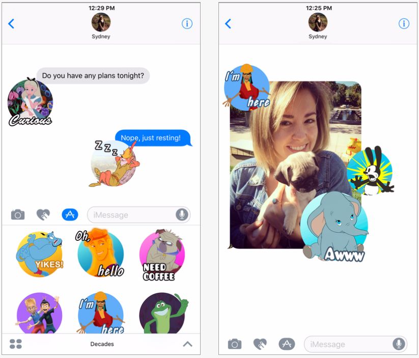 disney sticker decades