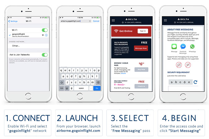 Messaggi su voli Delta