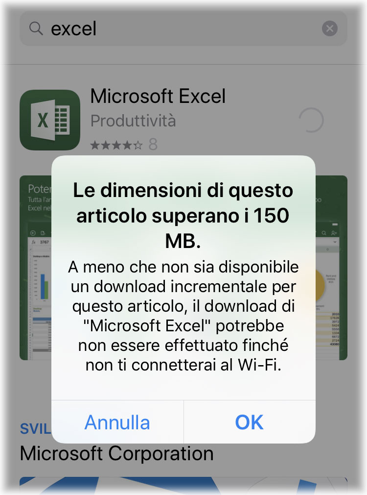 limite del download di app da rete cellulare