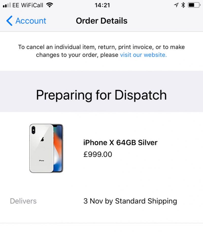 spedizioni di iPhone X