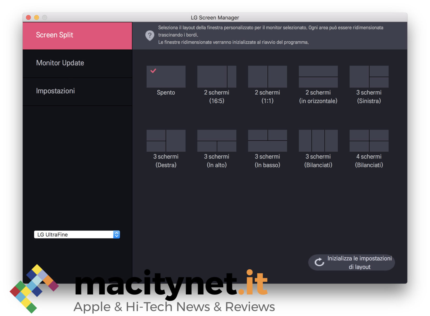 Monitor LG UltraFine per Mac