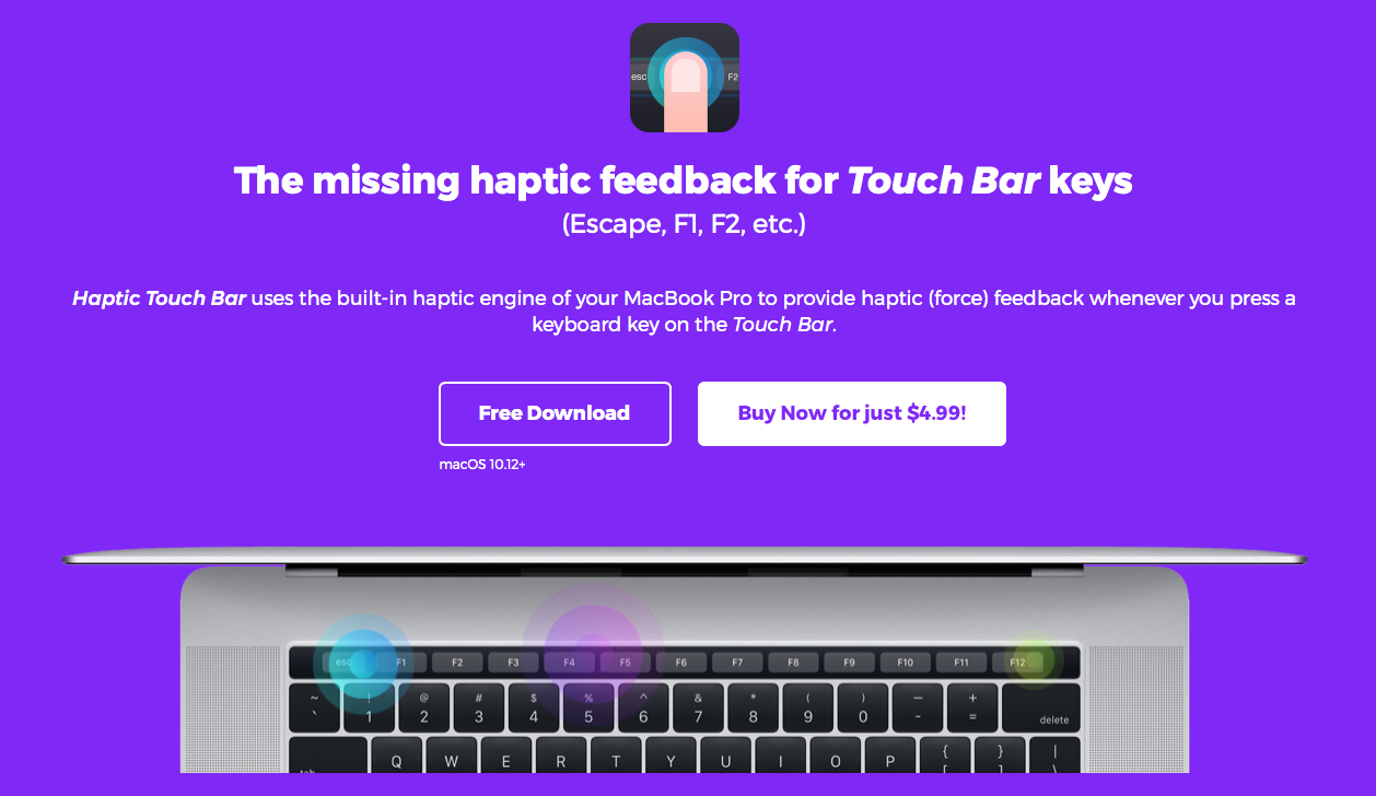 Haptic Touch Bar