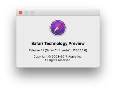 Safari Technology Preview 41 