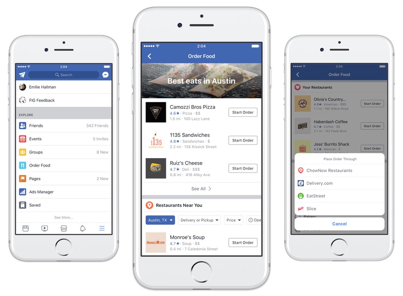 facebook food cibo a domicilio