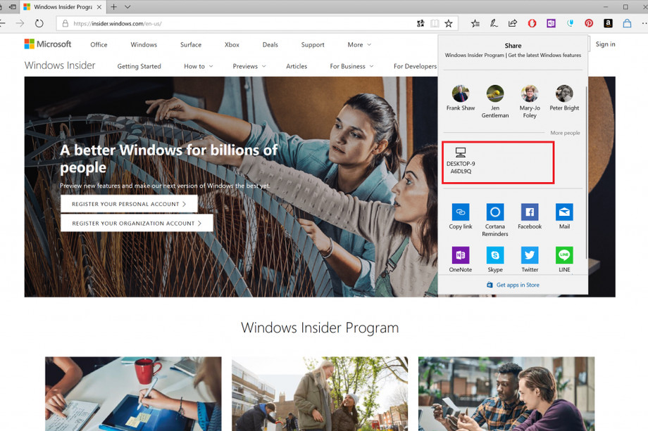 Microsoft Near Share per Windows 10, simile ad Apple AirDrop