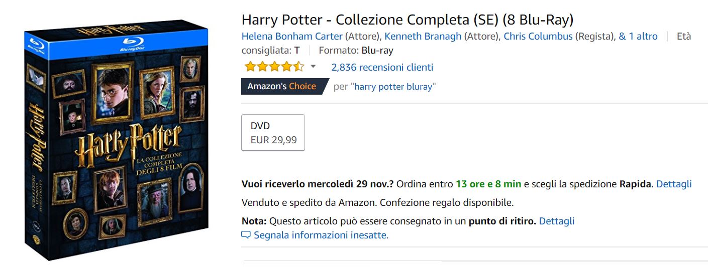cofanetti Blu Ray Black Friday