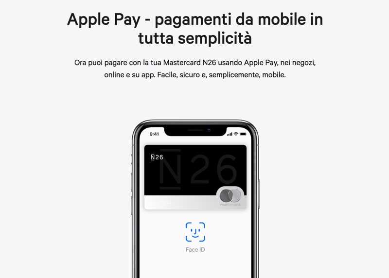 apple pay in italia n26