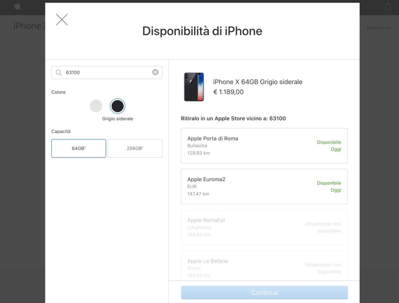 comprare iphone x roma