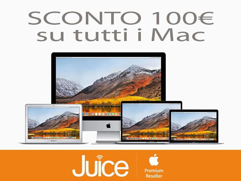 juice sconto100 euro tutti i mac