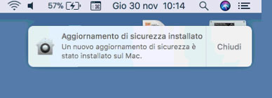 Aggiornamento di sicurezza