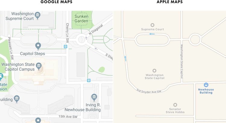 Mappe Apple contro Google Maps 2