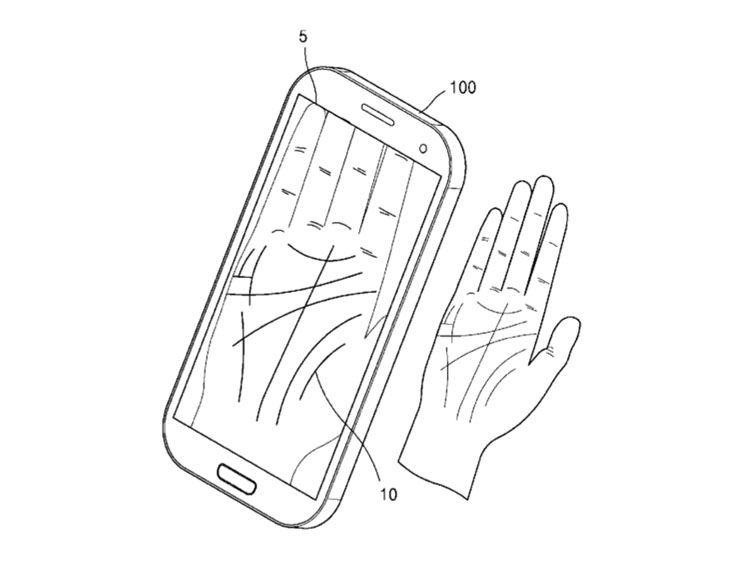 Brevetto smartphone che legge palmo della mano