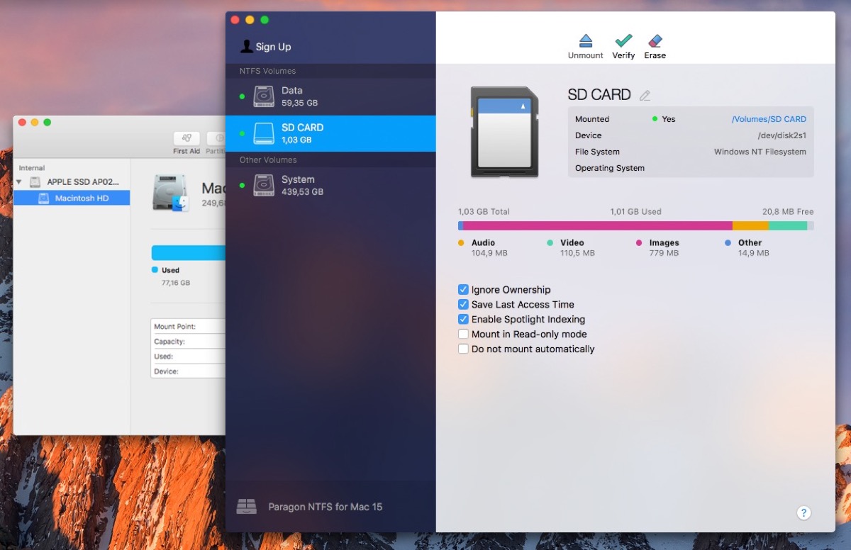 Paragon NTFS for Mac 15