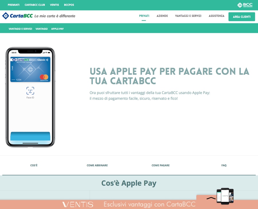 apple pay funziona con CartaBCC Hype e Nexi carta BCC apple pay