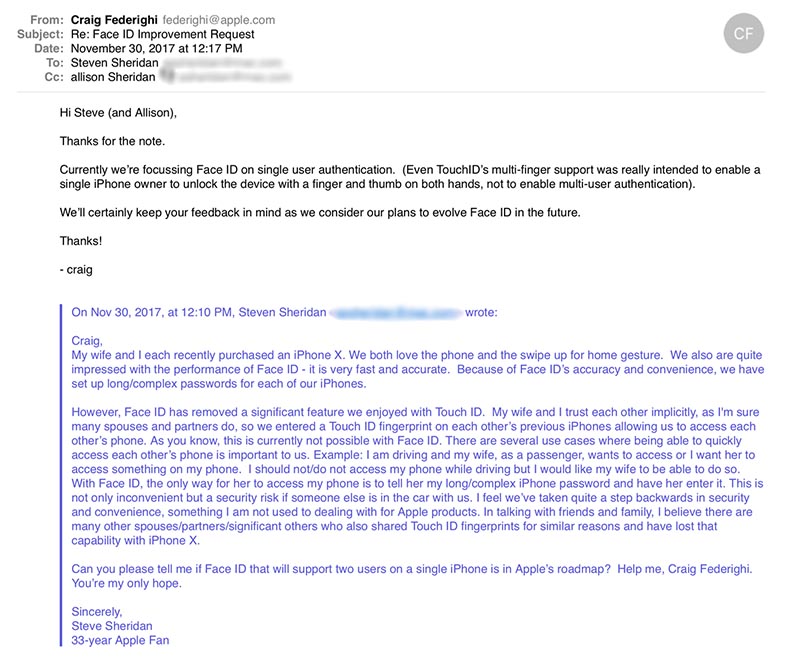 craig federighi face id