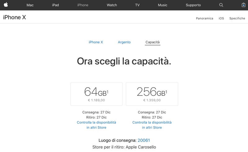 spedizioni iphone x 18 dic 2017