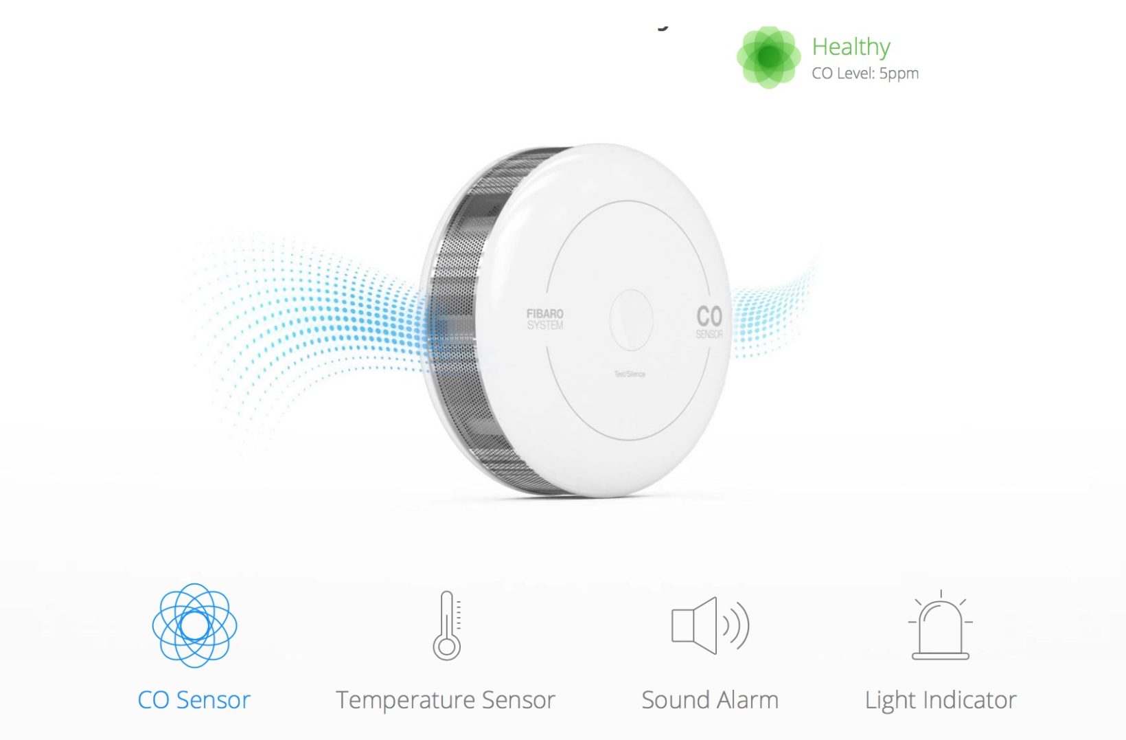monossido di carbonio e casa smart fibaro CO sensor