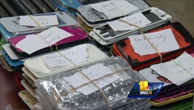 Prodotti Apple contraffatti sequestrati dalla polizia del Maryland nel 2013