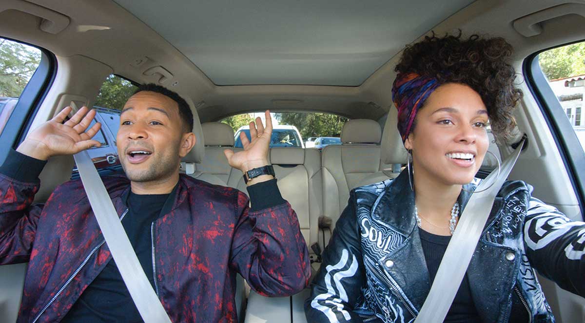 John Legend e Alicia Keys sono due delle celebrità che si sono messe al volante in un episodio di Carpool Karaoke