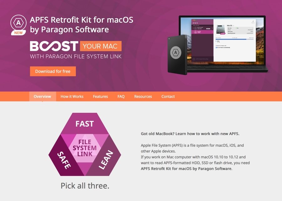 Paragon APFS Retrofit 1