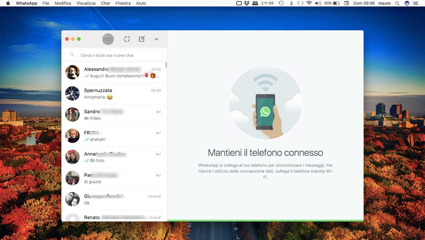 Il client WhatsApp per Mac