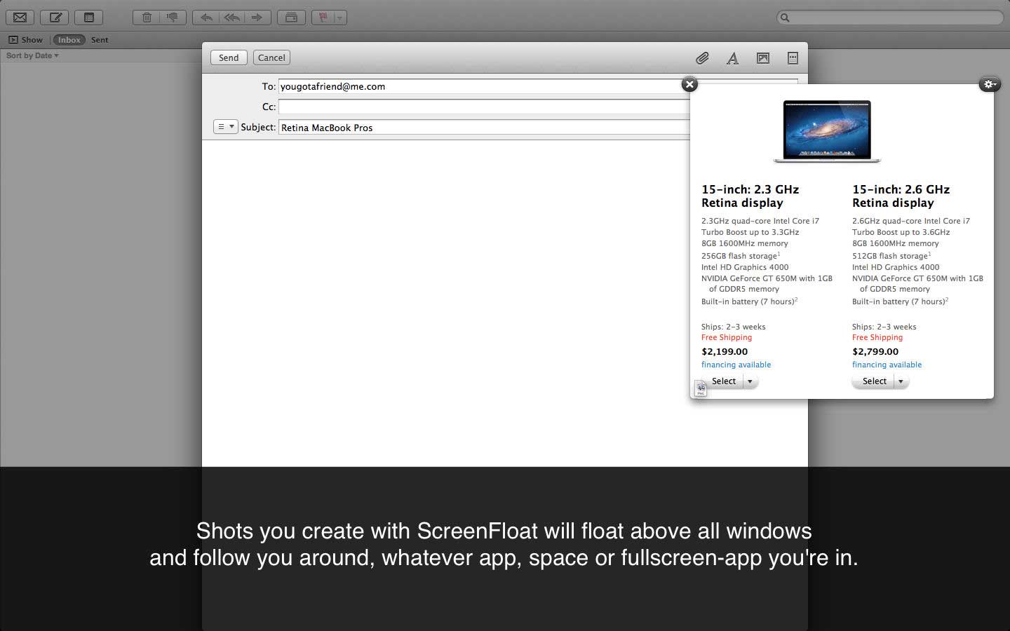 ScreenFloat cattura screenshot in maniera flessibile