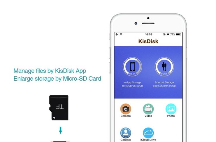 cavetto lightning con lettore micro sd
