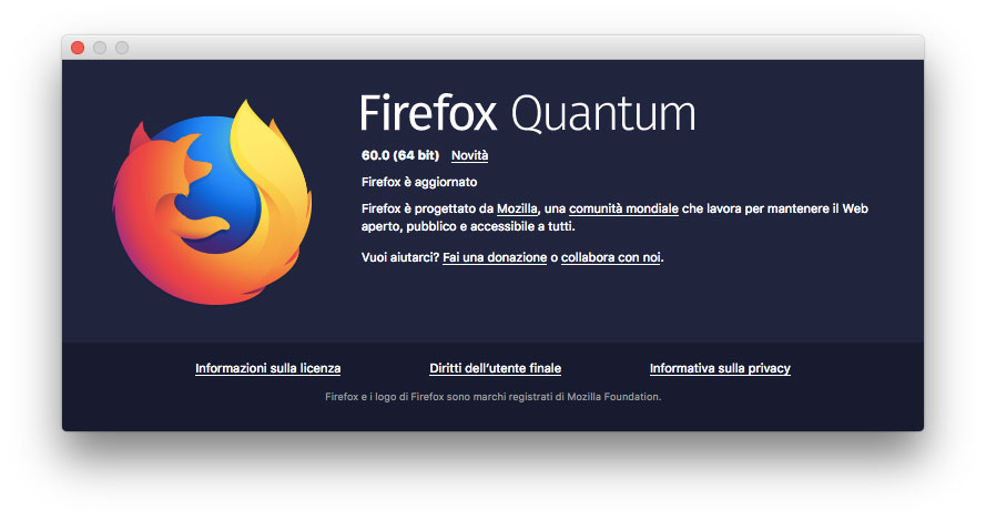 Mozilla Firefox 60 per Mac e PC