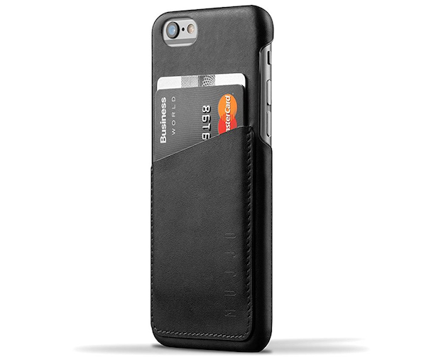 Mujjo Leather Wallet Case per iPhone 6s e 6