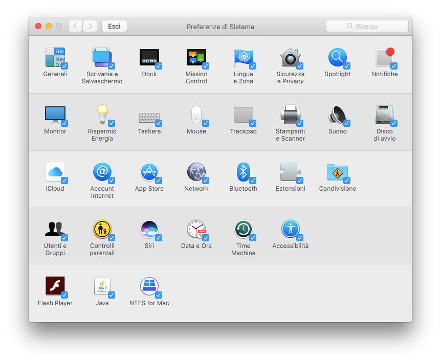 Nascondere voci nelle Preferenze - trucchi macOS