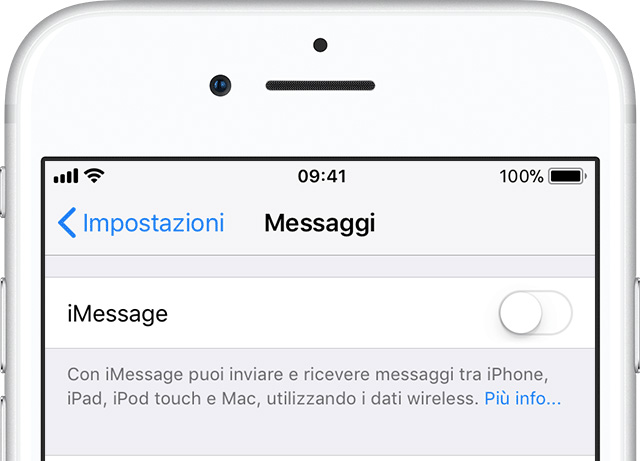 ripristinare iPhone prima Annullare la registrazione iMessage